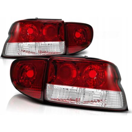LAMPY TYLNE FORD ESCORT MK6/7 93-00 RED/CRYS.
