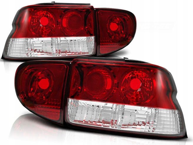 LAMPY TYLNE FORD ESCORT MK6/7 93-00 RED/CRYS.