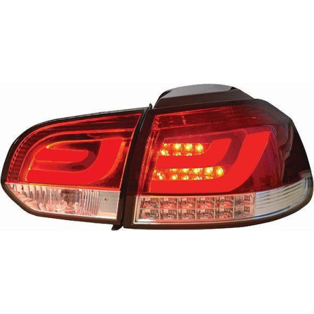 LAMPY TYLNE LED LIGHTBAR VW GOLF 6 0812 RED WHITE