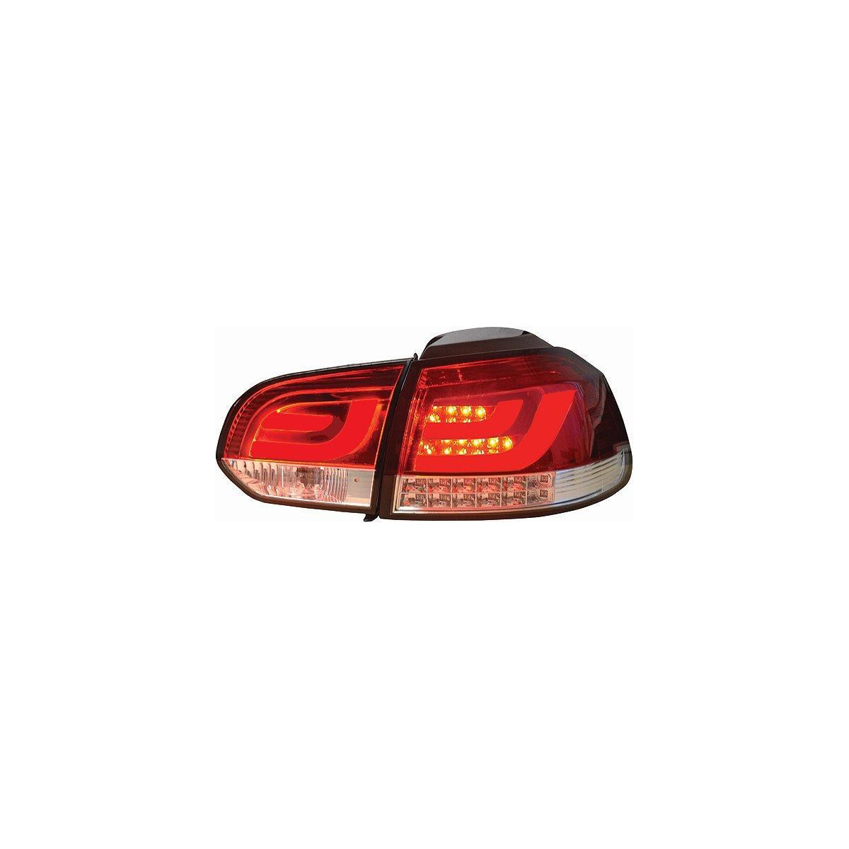 LAMPY TYLNE LED LIGHTBAR VW GOLF 6 08-12 RED WHITE