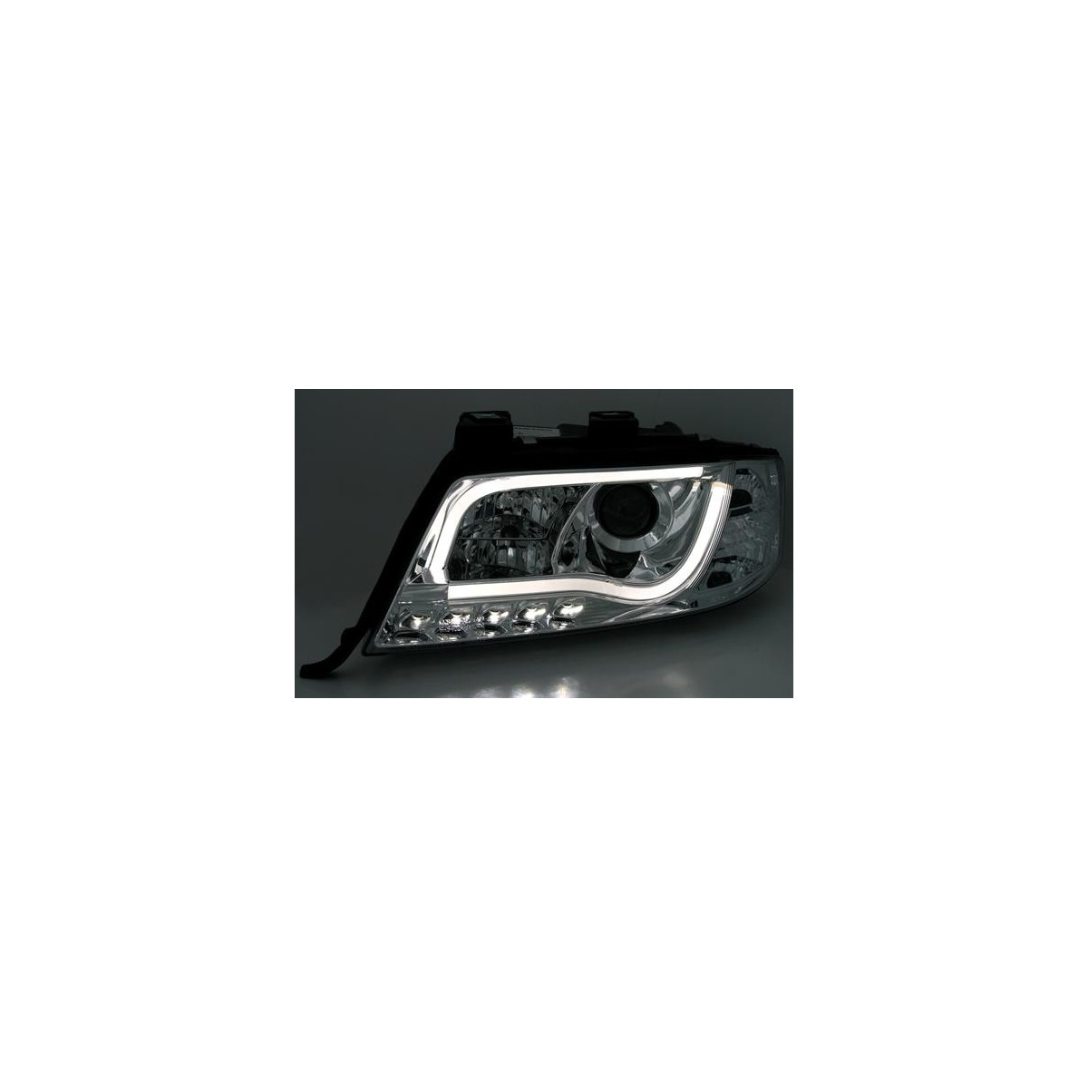 LAMPY PRZEDNIE AUDI A6 97-01 CHROM TFL LIGHT BAR