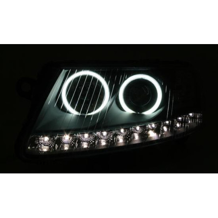 LAMPY PRZEDNIE AUDI A6 4F 5/04- BLACK LED CCFL