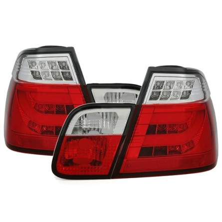 LAMPY TYLNE LIGHTBAR LED BMW E46 98-01 SEDAN RED WHITE