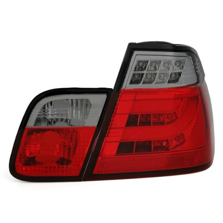 LAMPY TYLNE LIGHTBAR LED BMW E46 98-01 SEDAN RED SMOKE