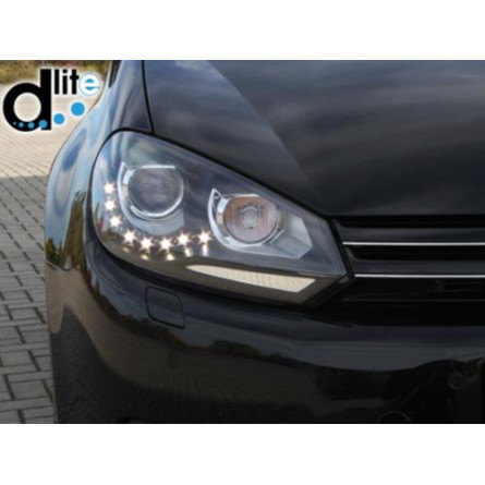 LAMPY PRZEDNIE RL LED VW GOLF 6 08+ BLACK