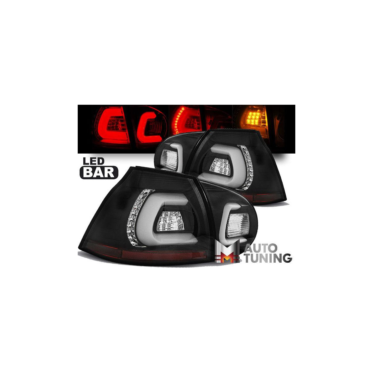 LAMPY D. VW GOLF 5 10/03-09 BLACK LED BAR