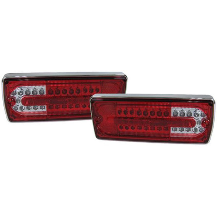 LAMPY TYLNE LED MERCEDES W463 RED WHITE