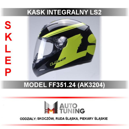 KASK LS2 FF351.24 FLUO BLACK HI-VIS YELLOW M