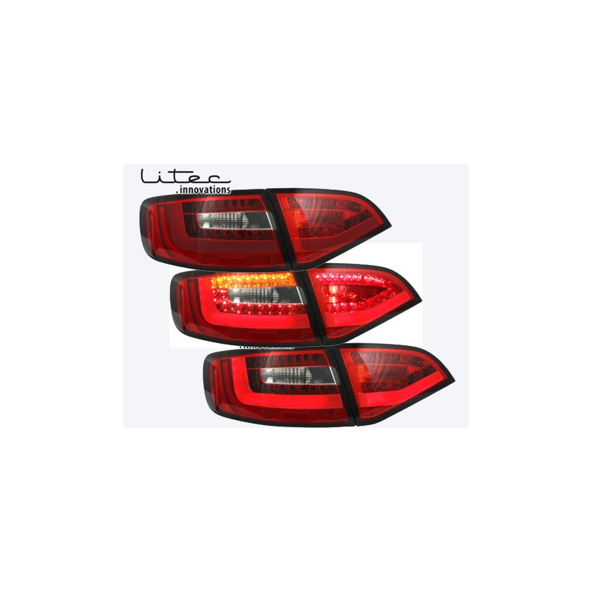 LAMPY TYLNE LED LITEC AUDI A4 B8 8K AVANT RED/WHIT