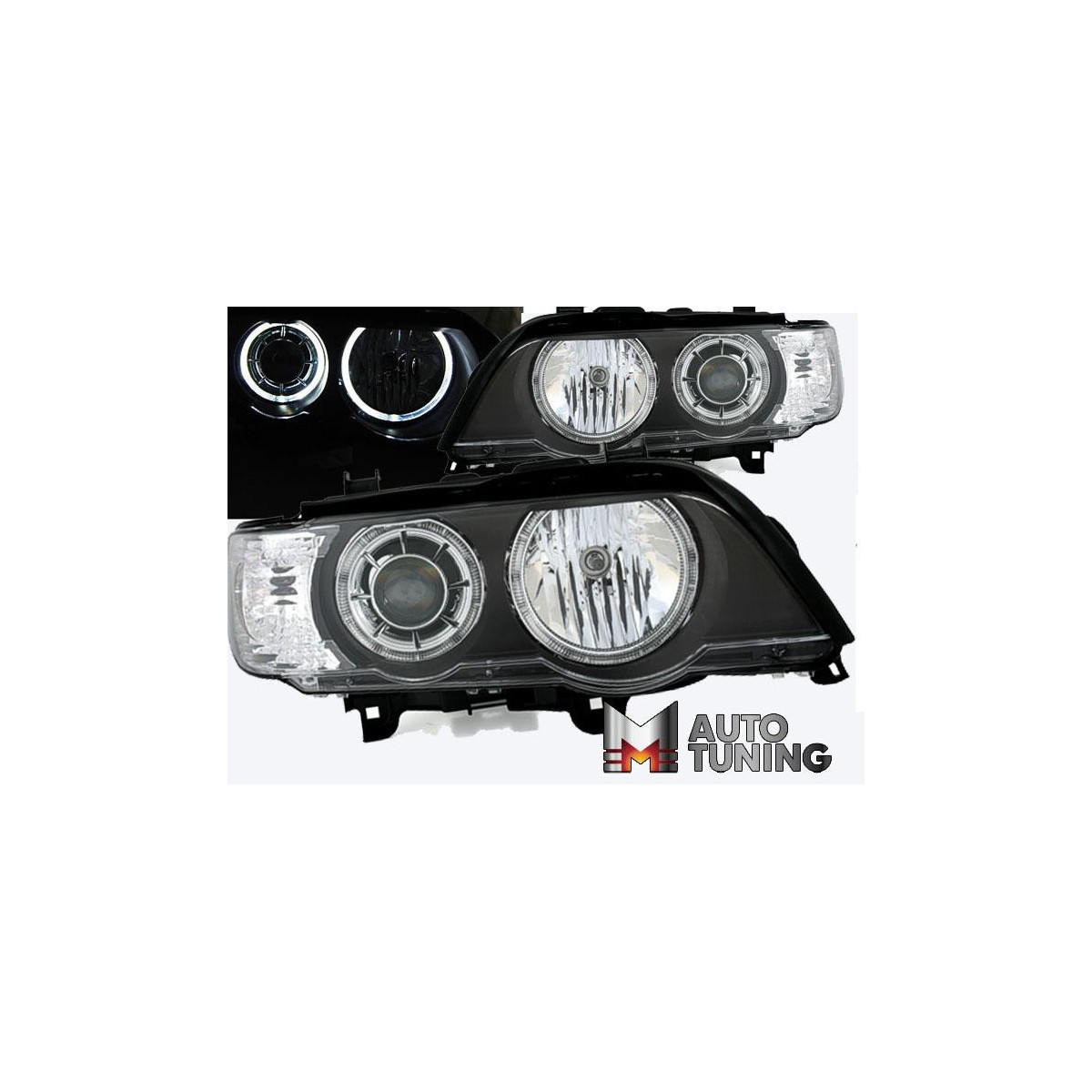 LAMPY BMW X5 E53 09.99-10.03 LED ANGEL EYES BLACK