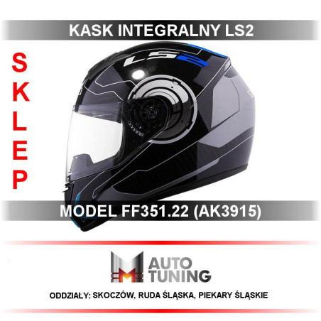 KASK LS2 ATMOS BLACK BLUE FF351.22 / ROZ. L