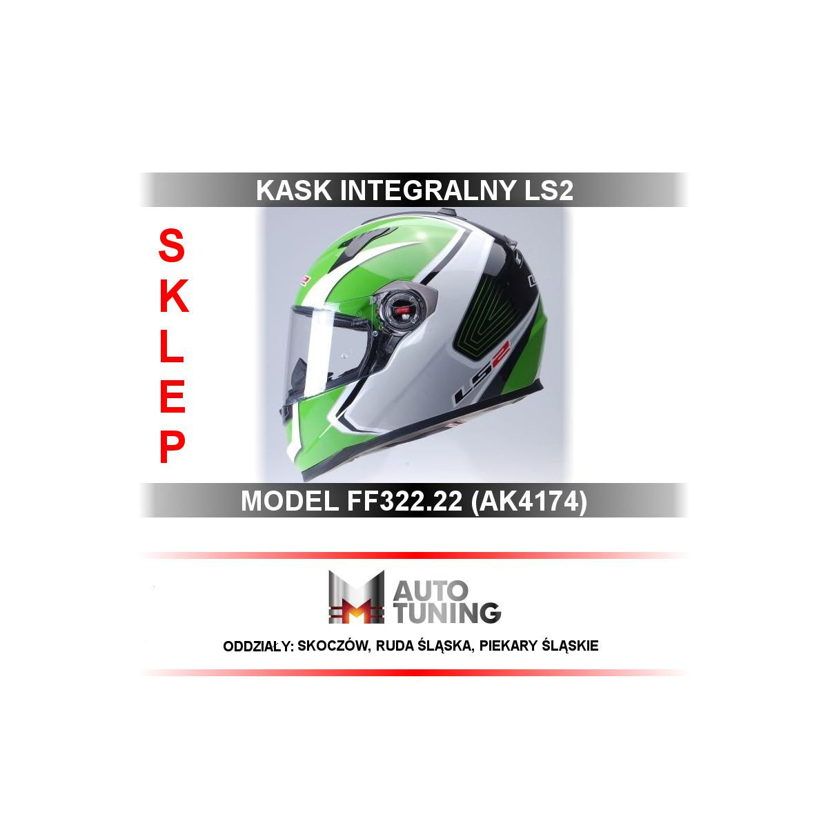 KASK LS2 CORSA WHITE GREEN FF322.22 / R. M