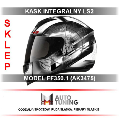  KASK INT. LS2 ROCK BLACK SILVER FF350.1 / R. M
