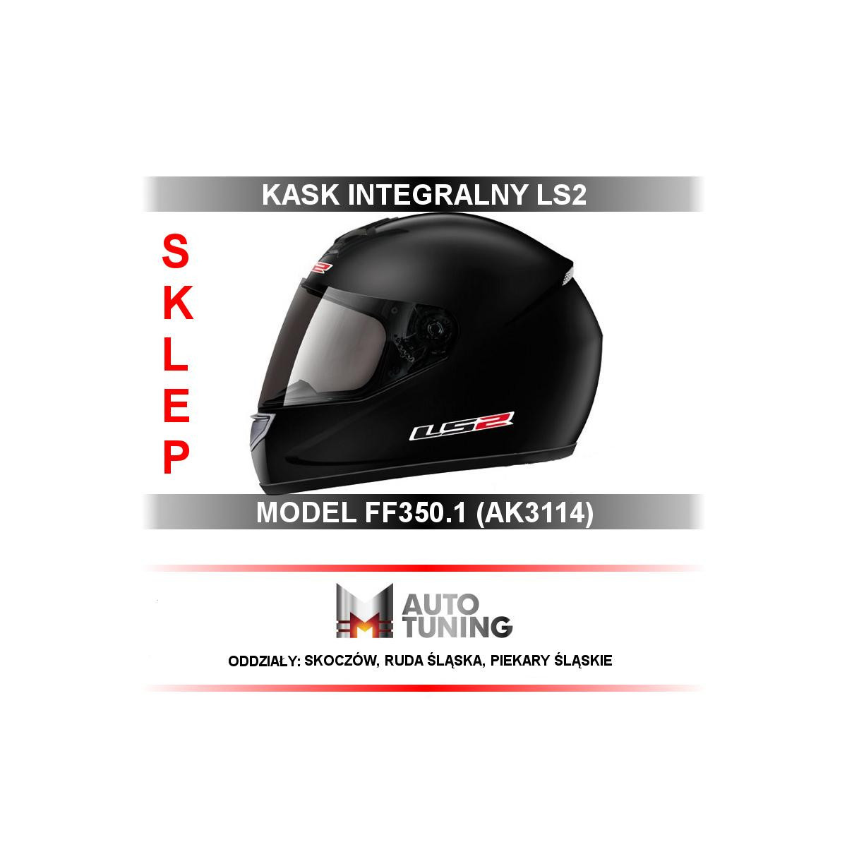 KASK INT. LS2 SINGLE MAT BLACK FF350.1 / R. S