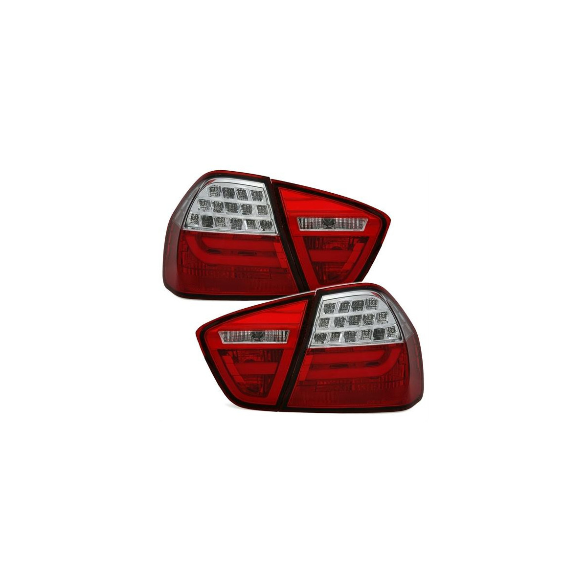 LAMPY TYLNE BMW E90 SEDAN 05-08 RED WHITE LED