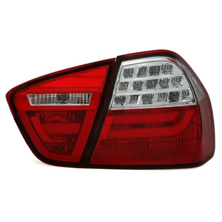 LAMPY TYLNE BMW E90 SEDAN 05-08 RED WHITE LED