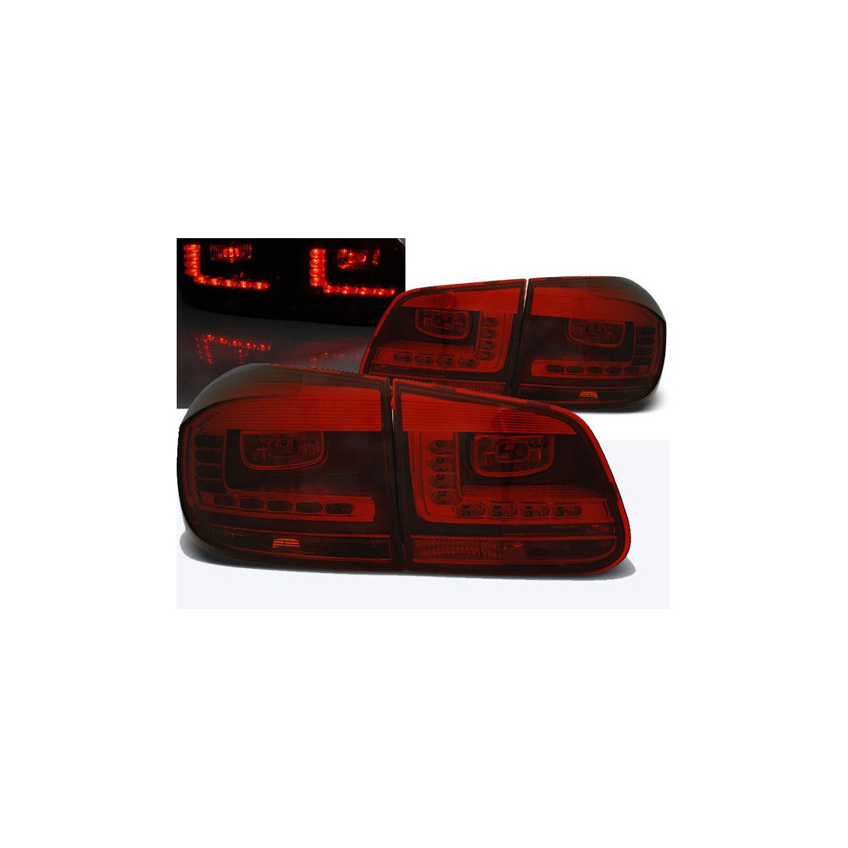 LAMPY VW TIGUAN 07/11- RED SMOKE LED