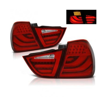 LAMPY BMW E90 09-11 RED LED BAR
