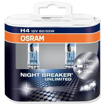 OSRAM NIGHT BREAKER UNLIMITED +110% H4 60/55W 12V