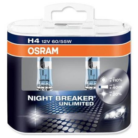 OSRAM NIGHT BREAKER UNLIMITED +110% H4 60/55W 12V