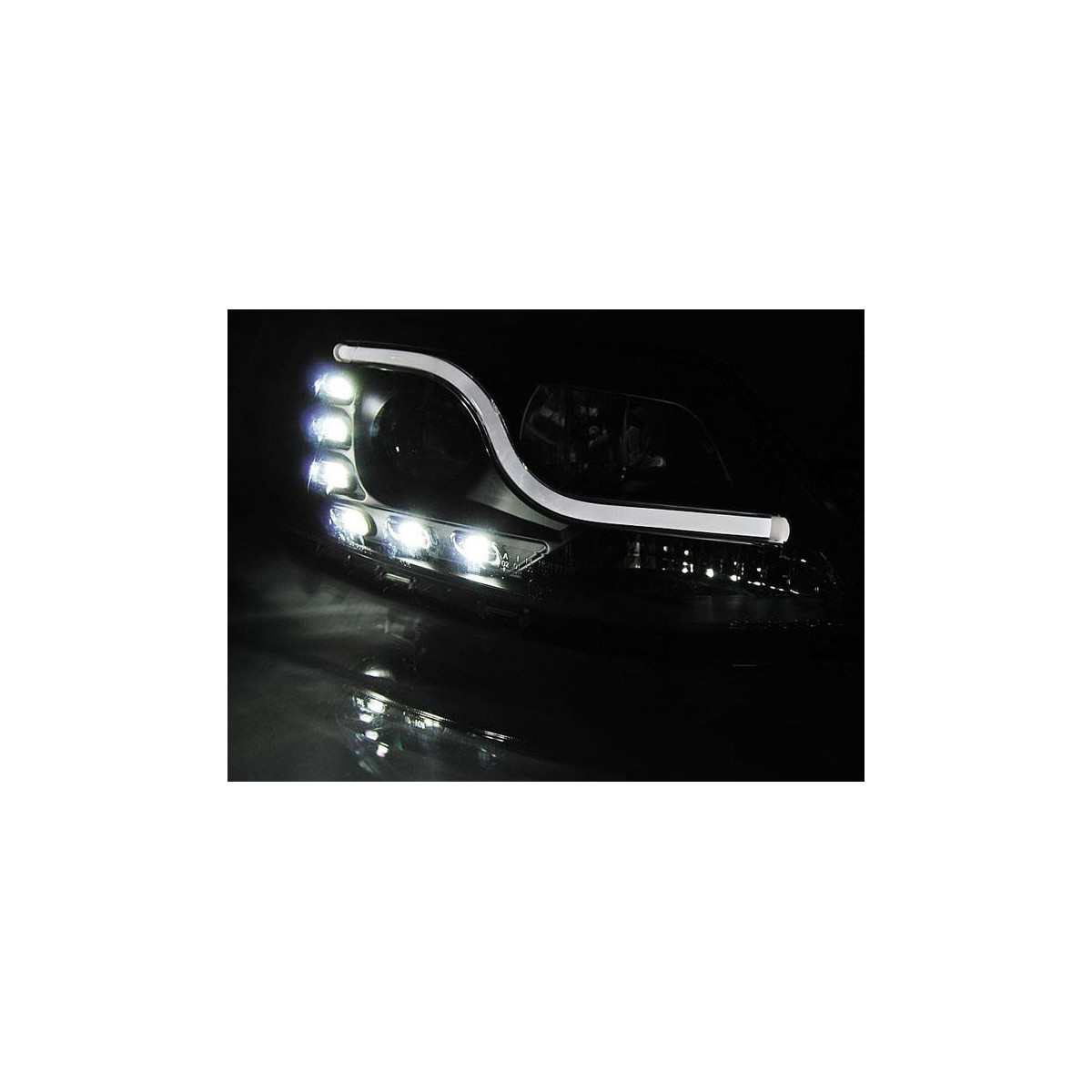 LAMPY VW JETTA 6 01/11- BLACK LED LIGHT LED DRL