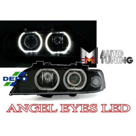 LAMPY  ANGEL EYES BMW E39 9/95-8/00 LED BLACK H7