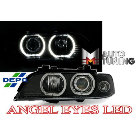 LAMPY ANGEL EYES BMW E39 9/95-8/00 LED BLACK H7