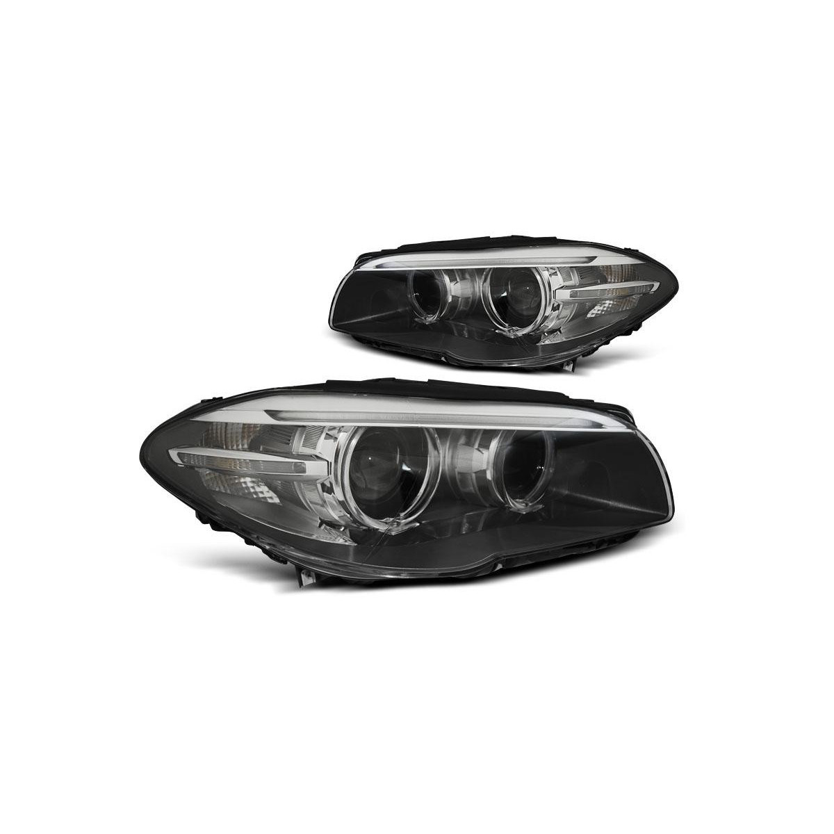 LAMPY BMW F10 F11 10-07.13 AE LED BLACK DRL XENON