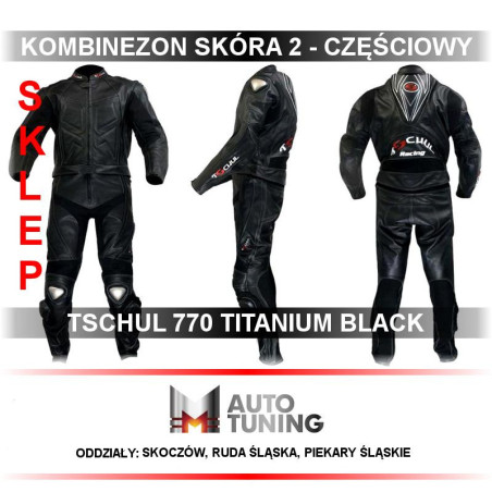 KOMBINEZON TSCHUL 770 TITANIUM BLACK R. L (52) 2-CZĘŚĆIOWY