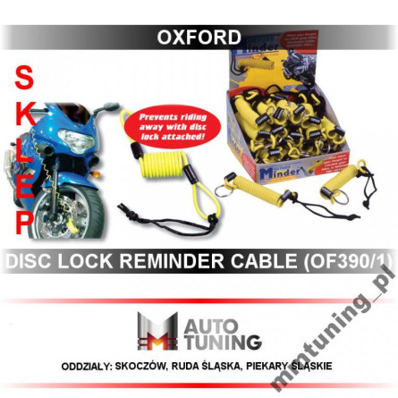 OXFORD DISC LOCK REINDER CABLE YELLOW