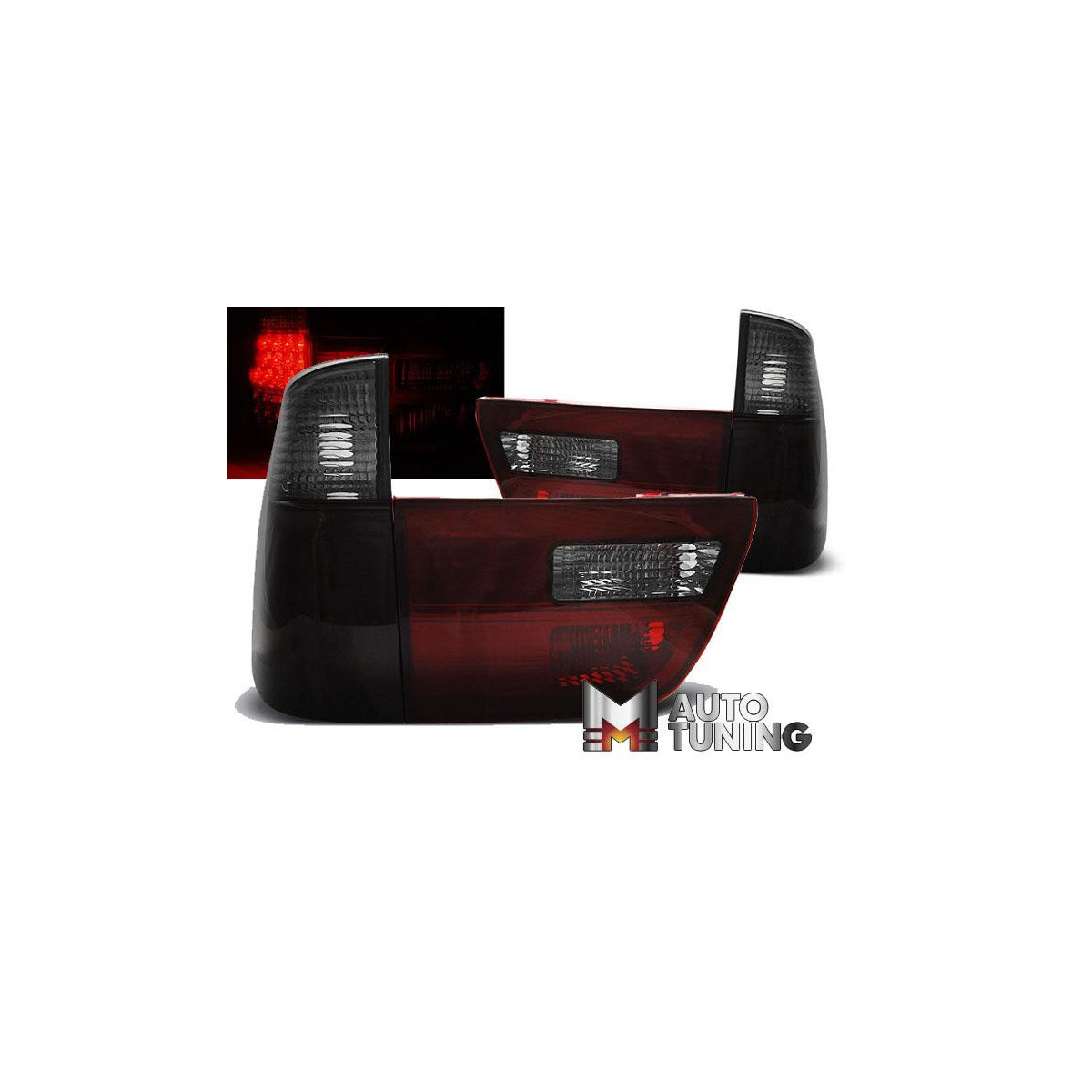 LAMPY BMW X5 E53 09.99-06 RED SMOKE LED
